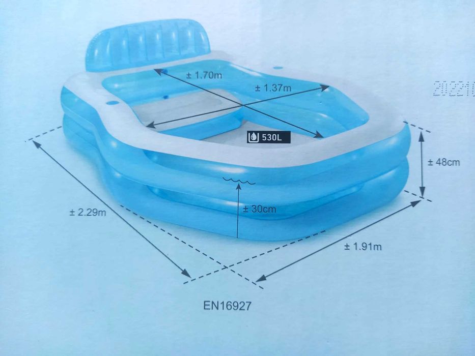 Basen dmuchany rodzinny 229X191X135 model 57186 INTEX