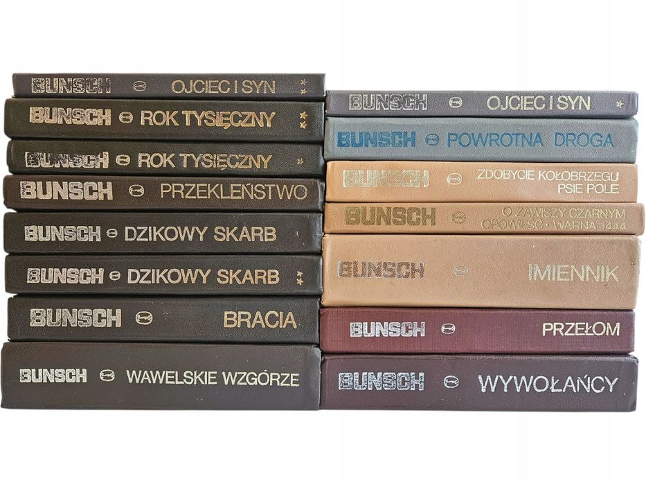 Pakiet 15x Karol Bunsch Powieści Piastowskie Bracia Tysięczny