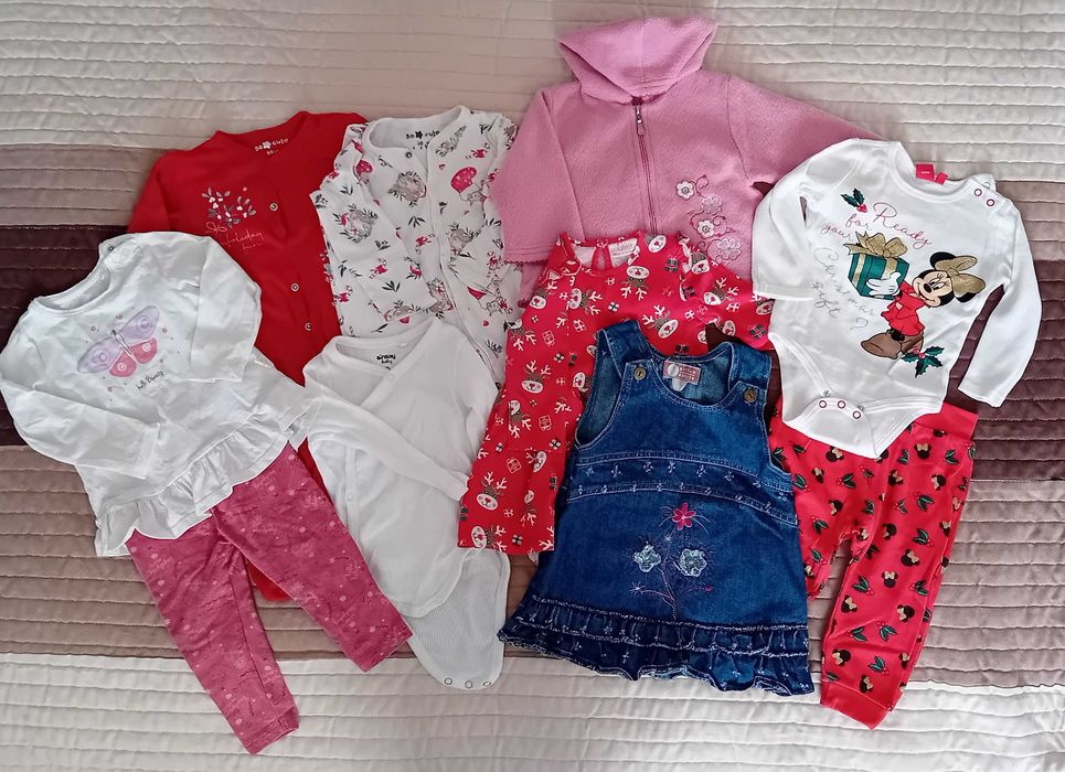 Paczka ubrań dziewczynka pajace sukienki