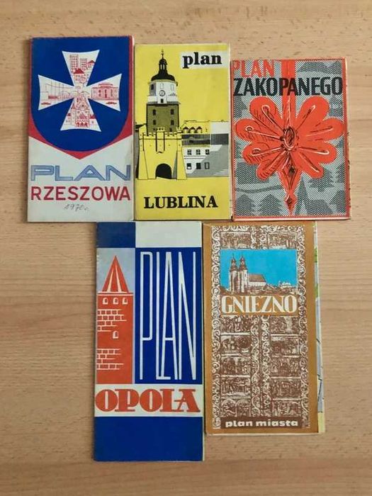 Mapy, plany polskich miast z czasów PRL 17 planów
