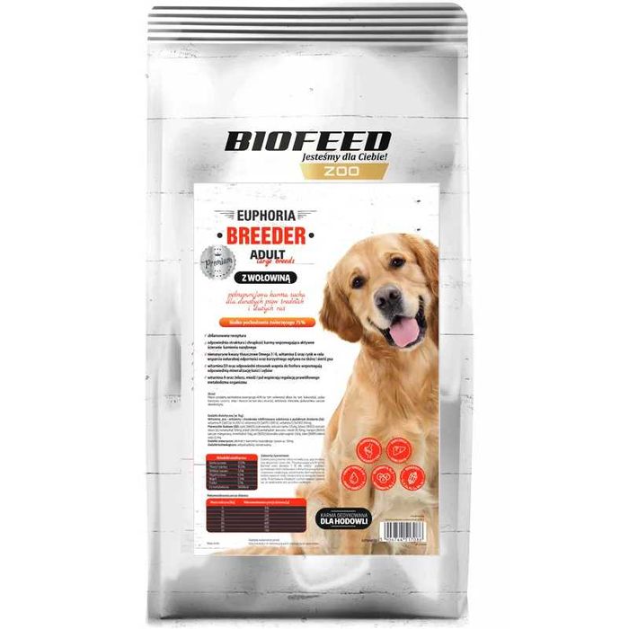 BIOFEED sucha karma- wołowina duże i średnie rasy 15 kg