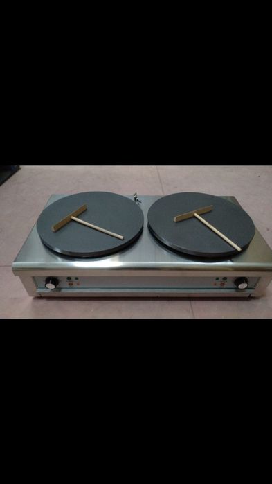 Crepeira Industrial Profissional Dupla Eléctrica