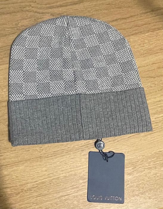 Gorro Damier da Louis Vuitton 'Cinza'
