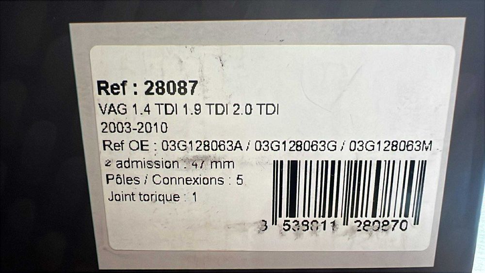 Przepustnica Intfradis  28087 VAG SKODA AUDI