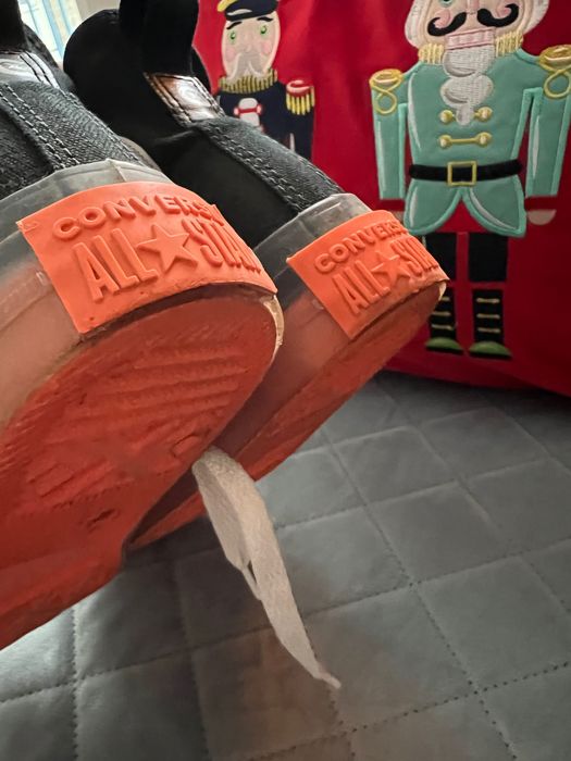 Converse czarne wysokie tekstylne trampki 35