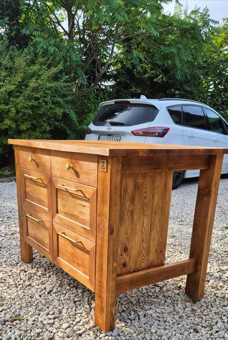 Wyspa kuchenna/szafka/komoda/konsola, stare drewno lite,rustykalny/lof