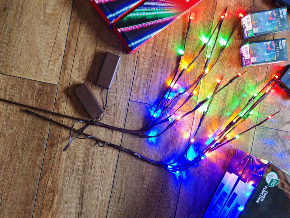 Zestaw świątecznych iluminacji multikolor światełka LED RGB