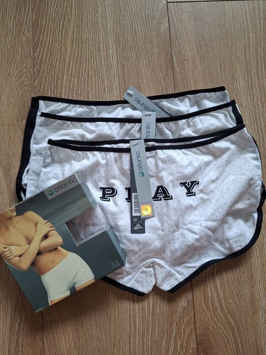 3x Majtki, bokserki damskie Atlantic, rozmiar M