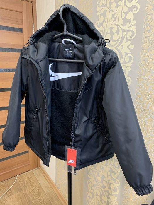 Nike Пума Пуховик Зима Весна 140 рост. Детский Био Пух Беж, Ма