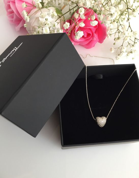 Знижка ! Срібна цепочка Thomas Sabo, Серце , цирконій