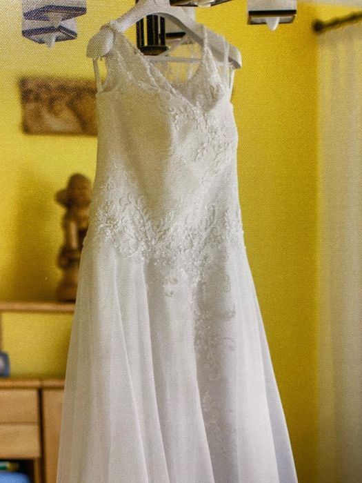 Suknia ślubna na kole litera A plus size 44 46