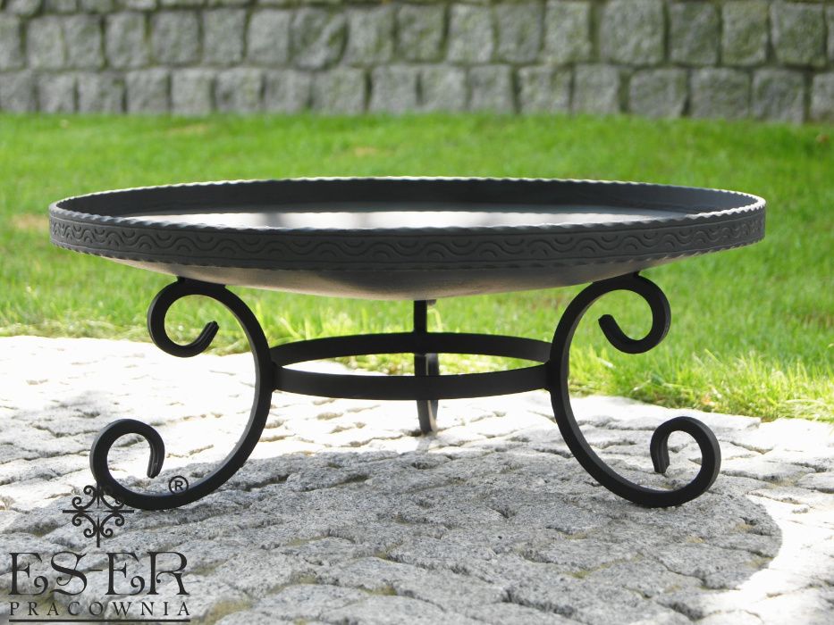 Palenisko z rantem WĘŻYK kute na trzy nogi 60 cm ES-ER