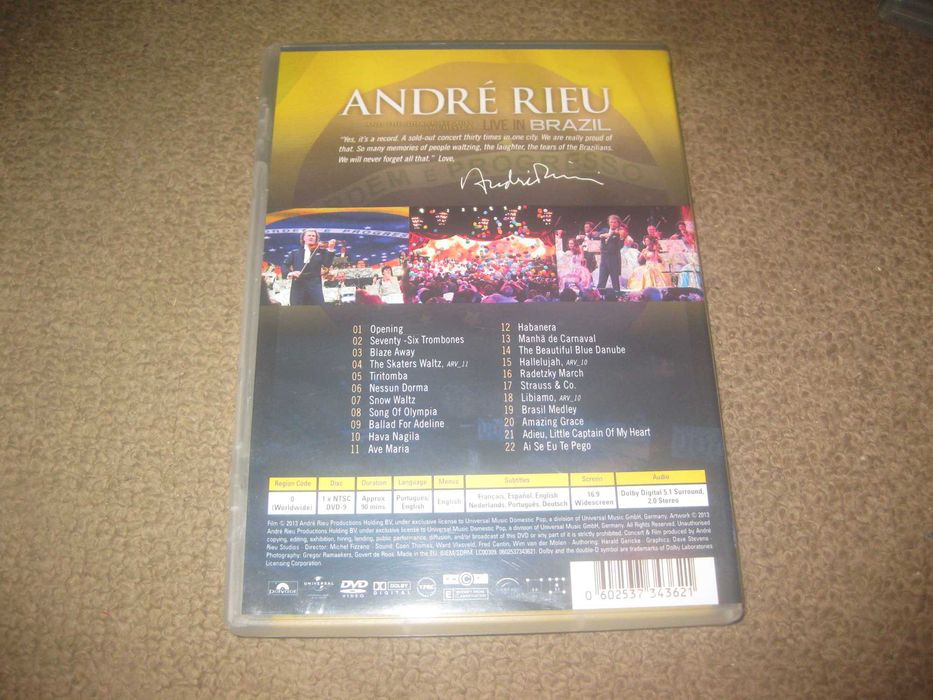 DVD musical do André Rieu "Live In Brazil"