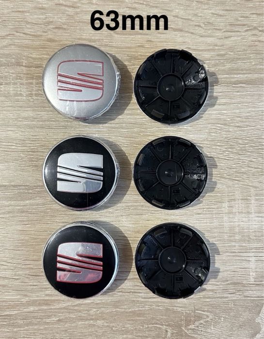 Conjunto 4 Centros Jantes Seat 56mm 60mm 63mm 65mm 68mm