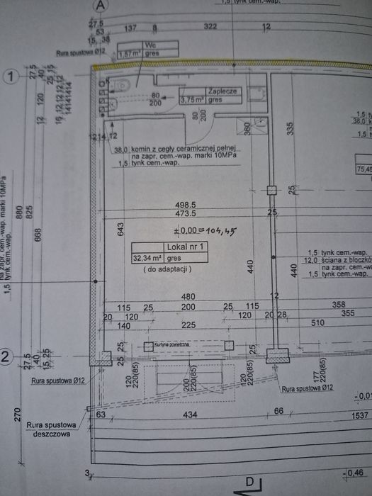 Wynajmę lokal usługowo-handlowy 38m2 w Wiązownie