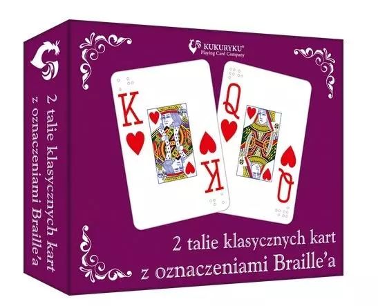Karty klasyczne ze znakami Braille'a. Kukuryku. Nowy Produkt