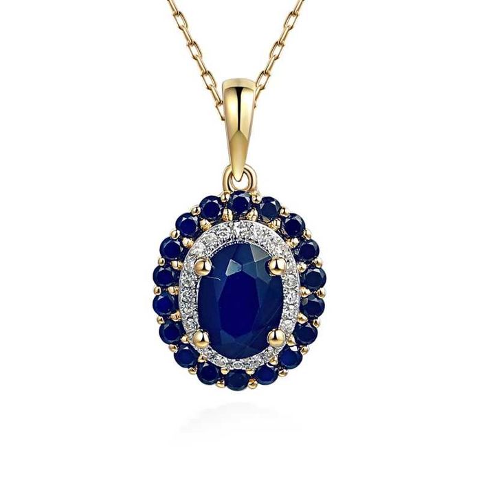 Zawieszka z szafirami i diamentami ADIAMO P71860 Y SA