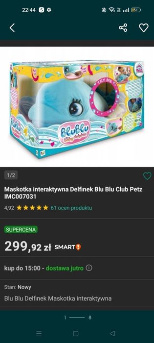 Delfin blublu duży