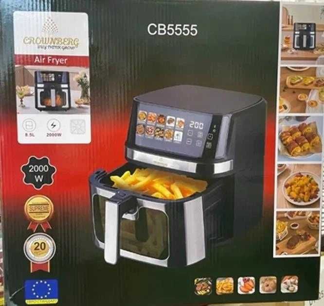 Аэрогриль мультипечь, аэрофритюрница объем чаши 8,5 л 2000Вт Crownberg CB‑5555 аерогриль, аерофритюрниця, мультипічь, есть опт
