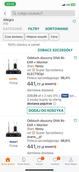 Monitor sceniczny douszny odsłuch z walizką