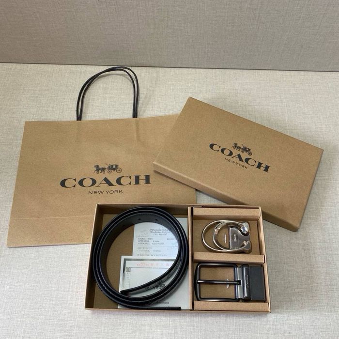 Купить мужской подарочный набор coach  ремень и сумка коач барсетка