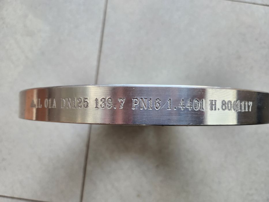 Kołnierz flansza DN 125/139.7.   Stal nierdzewna  ALSI 316