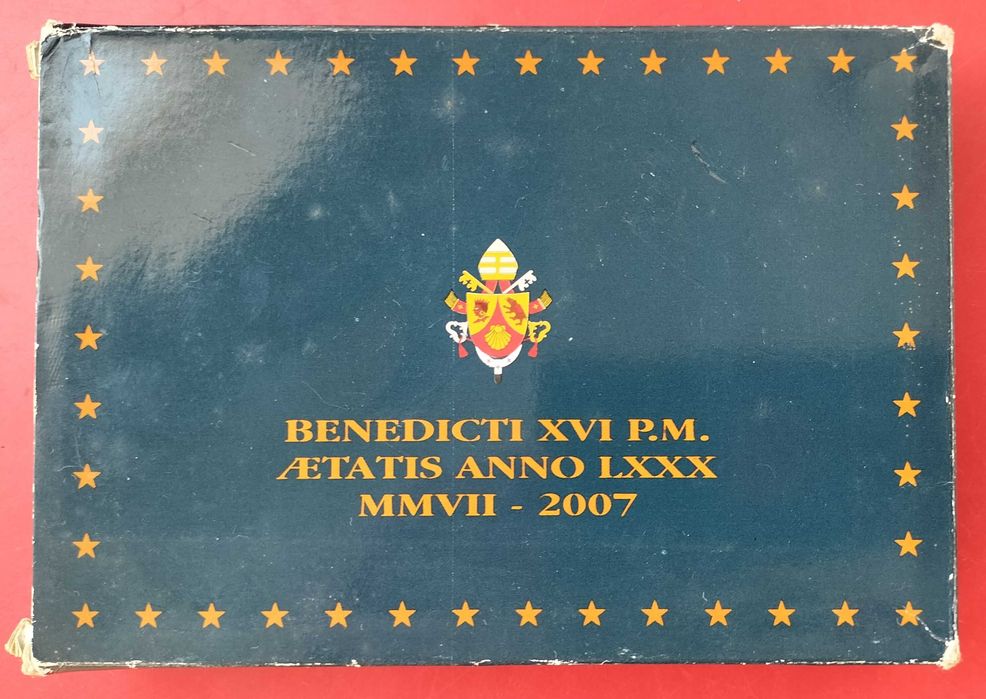 Estojo Set Vaticano  Moedas Proof 2007 Papa Bento XVI Raro Original