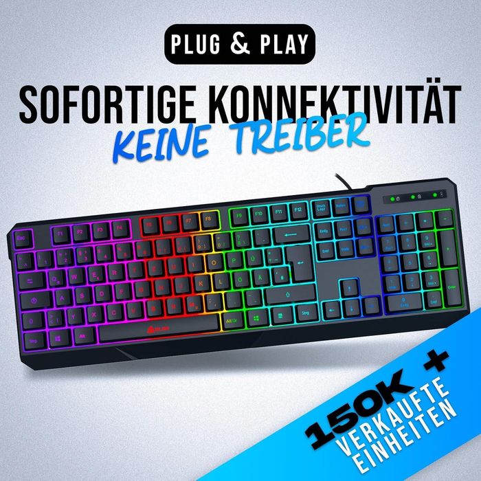 Klawiatura KLIM Chroma Gamer z kablem USB – wysoka wydajność