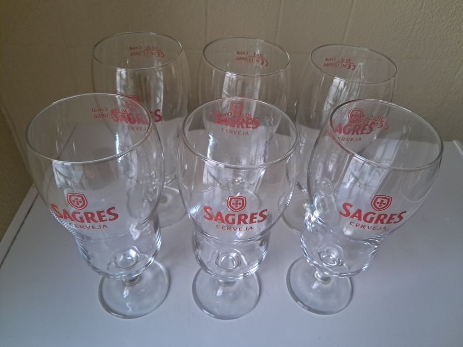 Copos Braga, cerveja Sagres