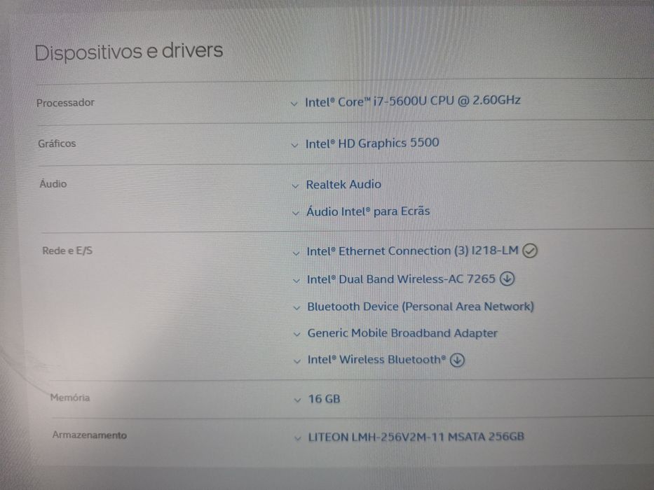Dell e7250 i7 ecrã Touch Versão Empresarial