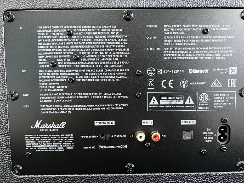 Marshall Woburn – głośnik Bluetooth | Stan bardzo dobry+ | Oryginalny koc Marshall