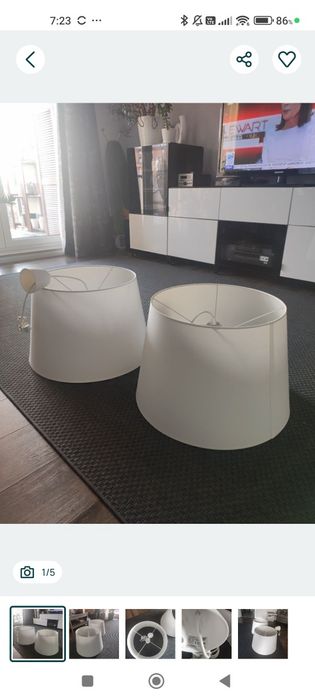 Abażur Ikea Skottorp biały