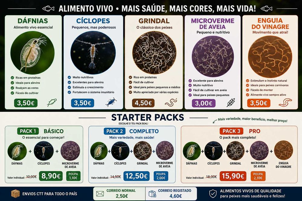 Alimento vivo para peixes