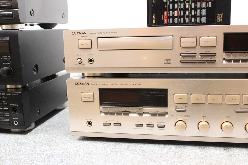 Amplituner Luxman R-341 + Odtwarzacz CD D-351 + Pilot * Zestaw Stereo