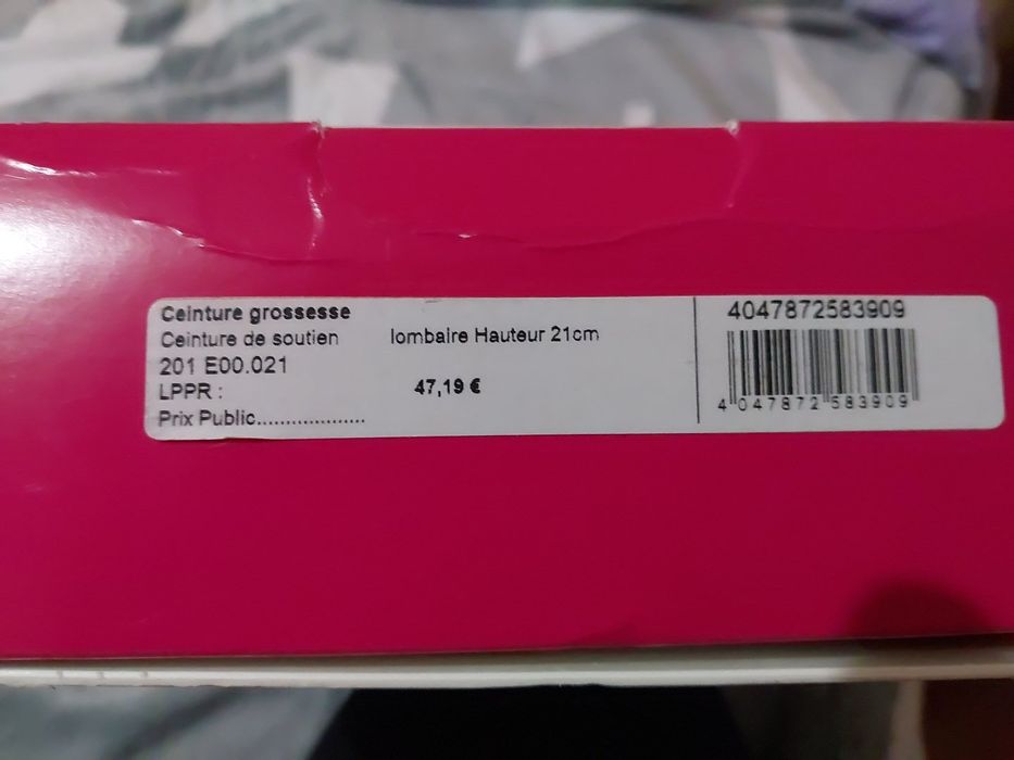 Cinta pré natal com muito pouco uso