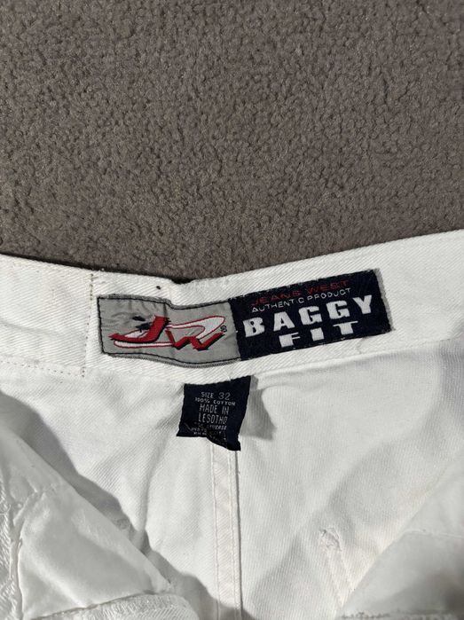 Spodenki Jeans West 32 Baggy Fit Białe Szerokie Bagi