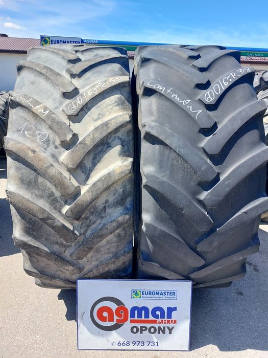 600/65R38 Continental opony rolnicze używane para