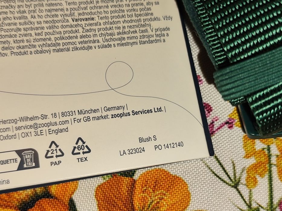 Szelki dla psa Nomad Tales Blush, rozmiar S, butelkowa zieleń