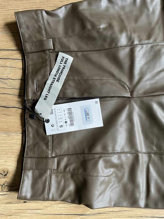 Spodnie skórzane szerokie Zara S NOWE! palazzo