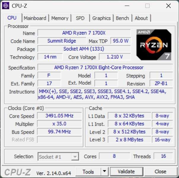Комлект ПК игровой (Ryzen 7 1700X, 32GB DDR4, ASUS TUF B450)