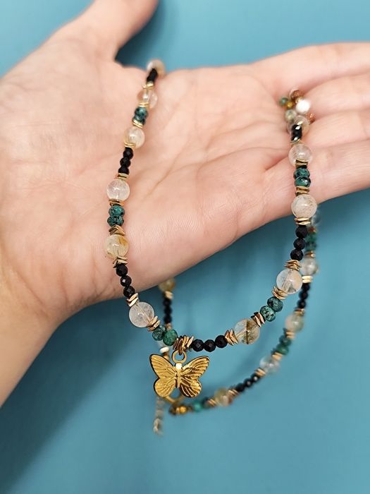 Naszyjnik z kamieni naturalnych handmade ręcznie robiony