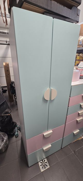 Zestaw 2 szaf IKEA SMÅSTAD — świetny stan, białe/czyste, gotowe do odb