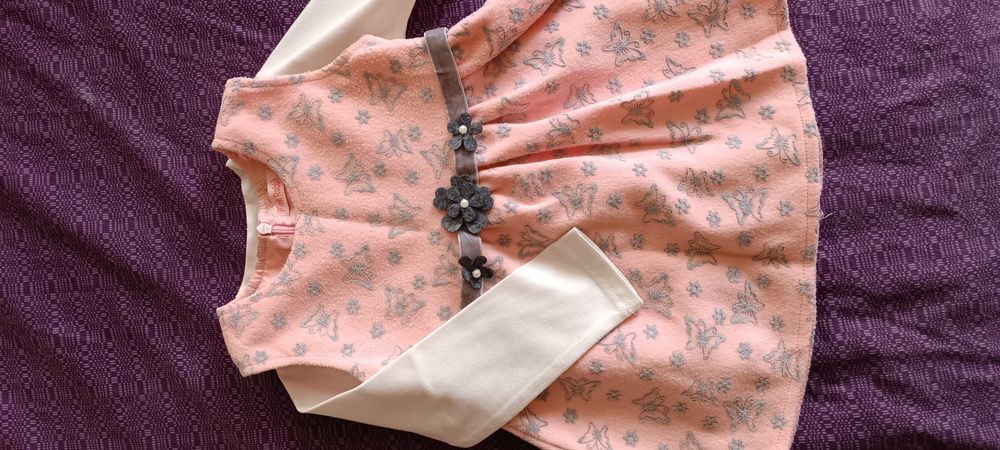 Комплект Плаття сукня святкова з гольфомна 1-2 роки Pink Rabbit