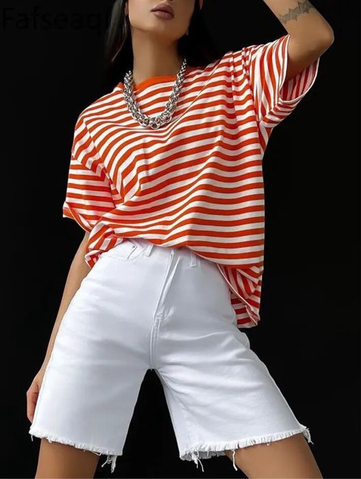 Футлолка в полоску оверсайз