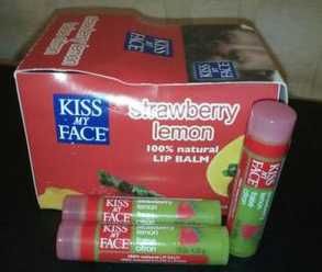 Нат. бальзам для губ полуниця/лимон   kiss my face 6шт.