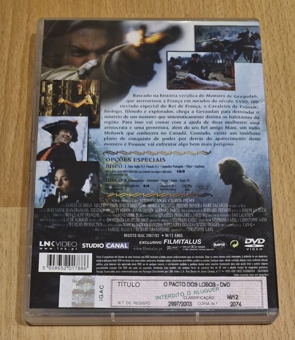 Dvd O Pacto dos lobos  Edição especial
