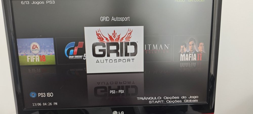 PS3 slim 500Gb Hen + 4 jogos+1 comando