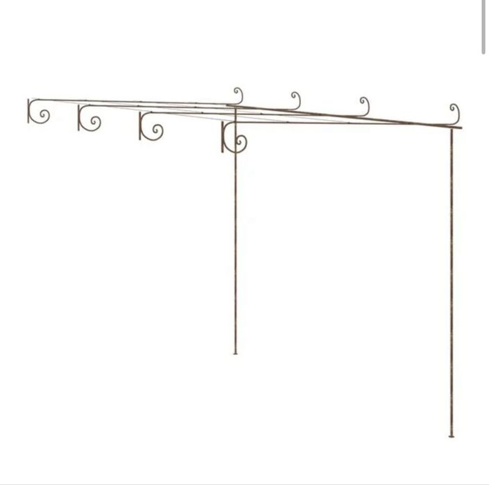 Pergola ogrodowa, antyczny brąz 4x3x2,5 m, żelazo