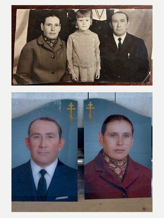 Фотоскло на пам'ятник | Триплекс 8 та 12 мм | Ретуш фото