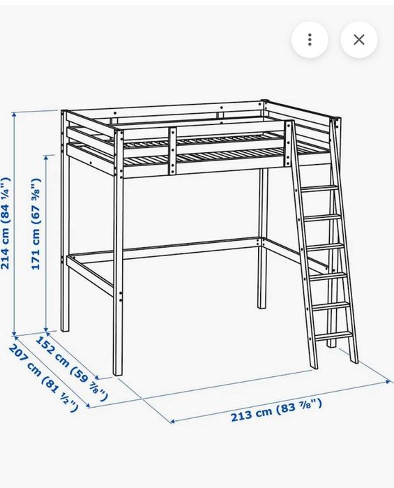 Cama Alta de 140× 2m Ikea
